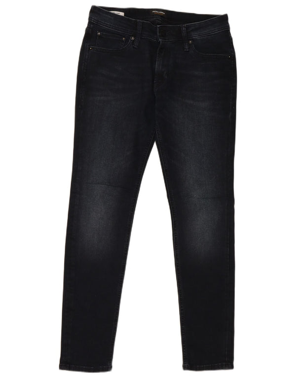 Jack & Jones Masculino Liam Skinny Jeans W31 L30 Azul Marinho Algodão