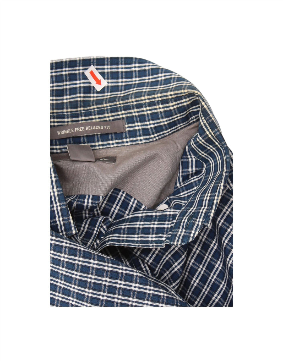 EDDIE BAUER Mens Tall Relaxed Fit Shirt Large Navy Blue Check Cotton Vintage Eddie Bauer and Second-Hand Eddie Bauer from Messina Hembry 