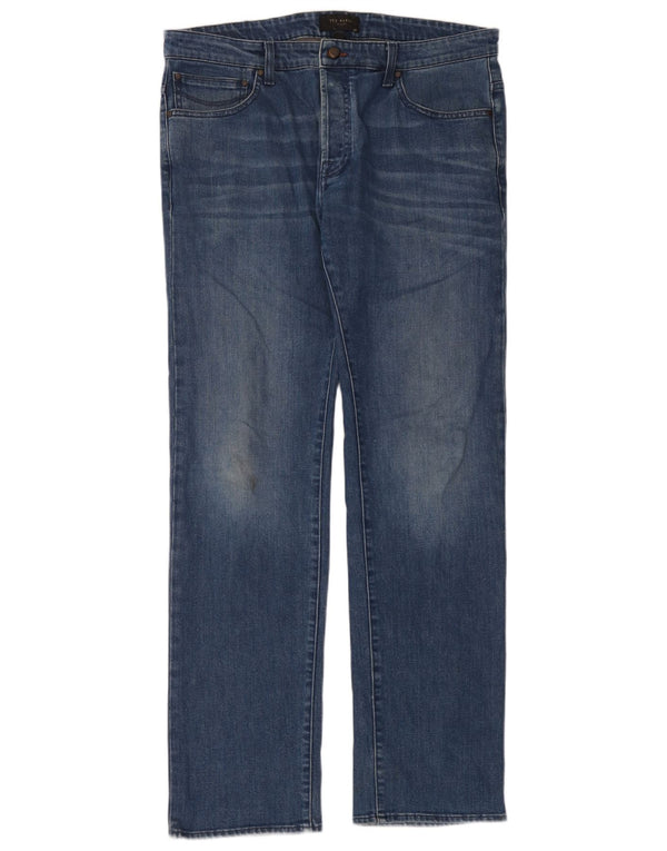 Jeans retos masculinos Ted Baker W36 L34 algodão azul