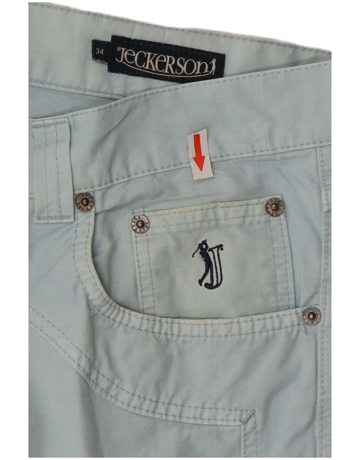 Jeans retos femininos Jeckerson W34 L34 algodão azul