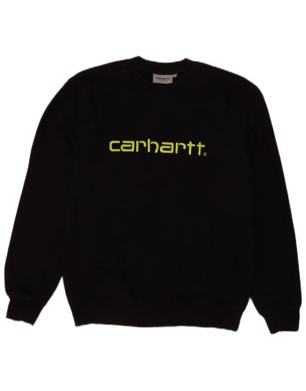 Carhartt moletom masculino gráfico jumper pequeno algodão preto
