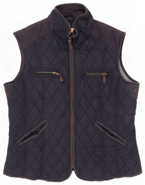Colete acolchoado feminino John Lewis Reino Unido 16 grande poliéster azul marinho