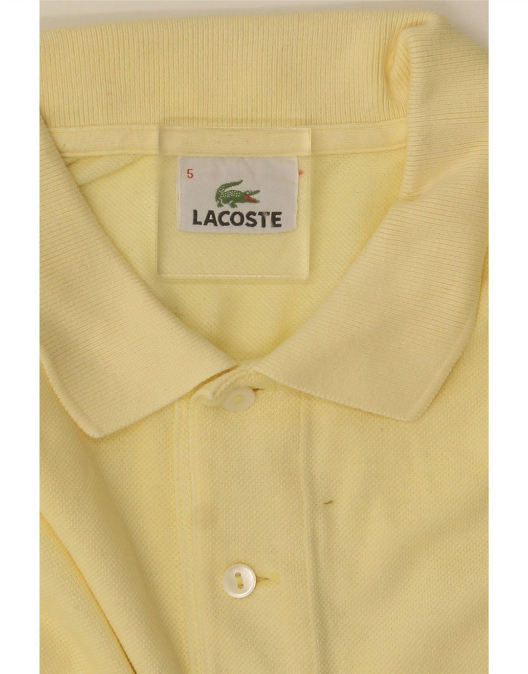 Camisa polo masculina Lacoste tamanho 5 grande amarelo