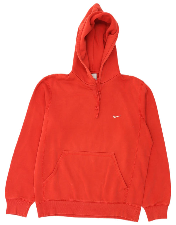 Nike Mens Hoodie Jumper UK 39/41 Médio Algodão Vermelho