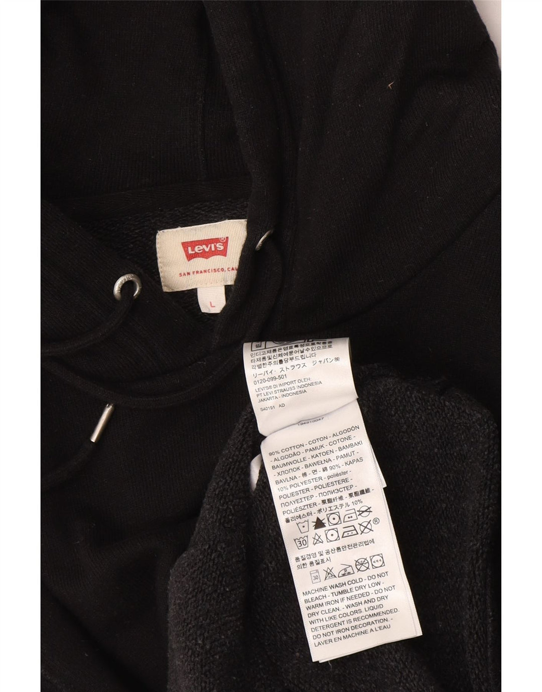 Moletom com capuz gráfico Levi's masculino Mickey Mouse grande algodão preto
