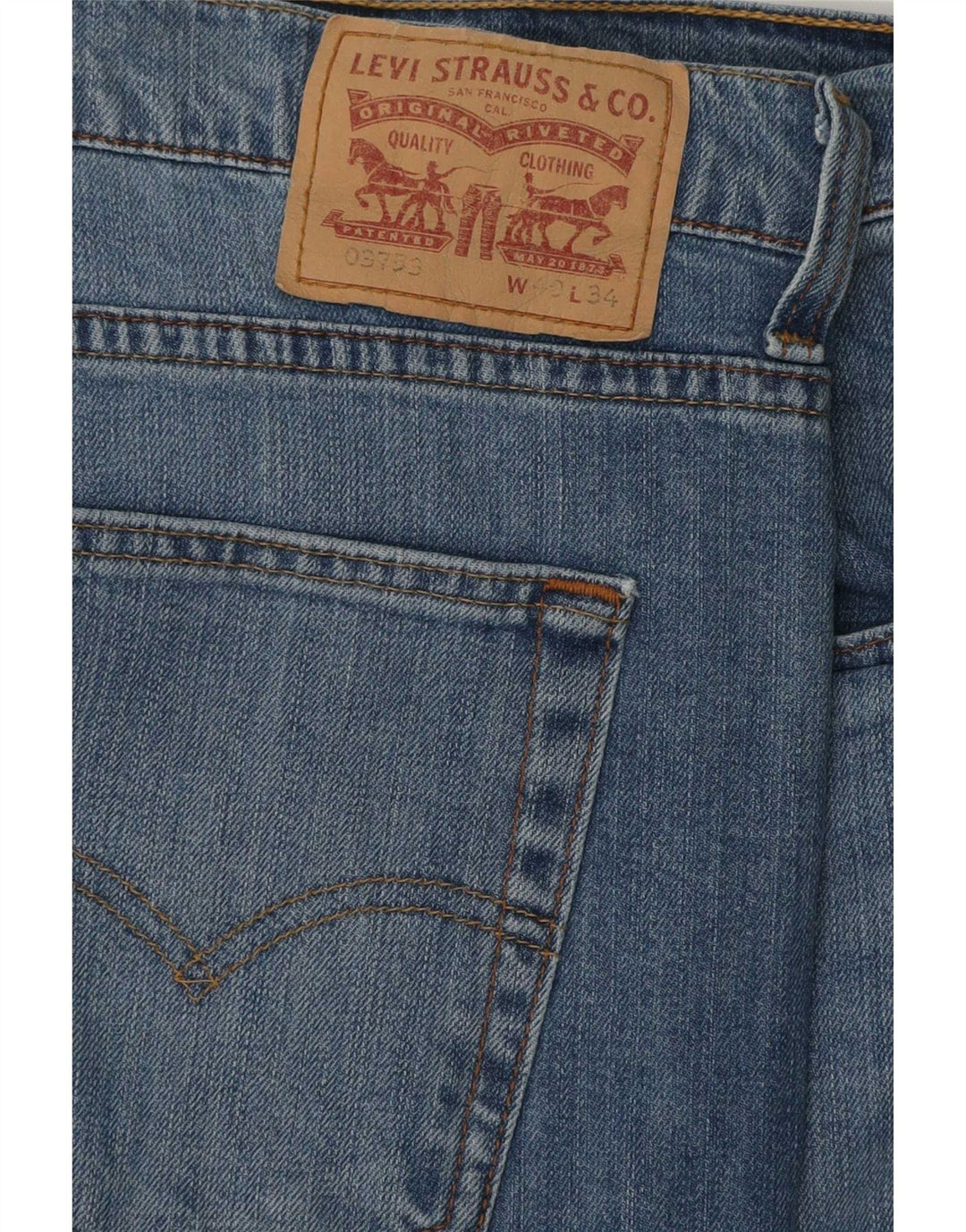 Levi's Mens Slim Jeans W40 L34 Azul Algodão