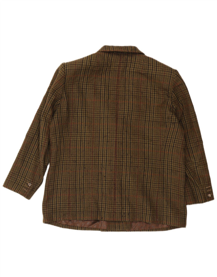 Jaqueta blazer feminina Marina Rinaldi tamanho 25 grande cáqui houndstooth