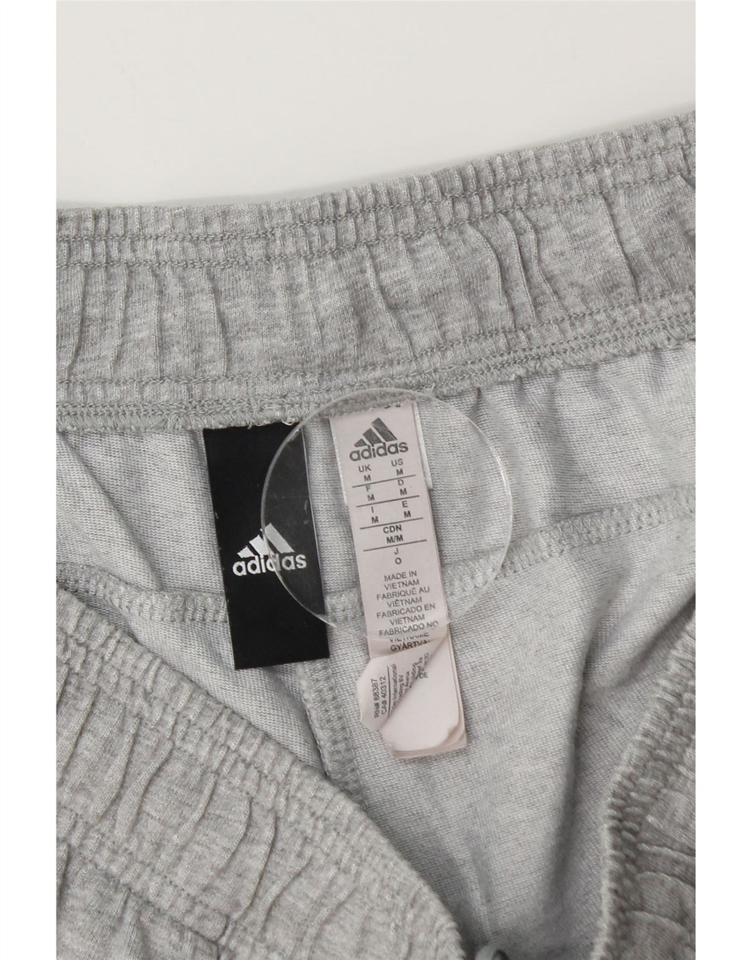 Shorts esportivos masculinos Adidas algodão cinza médio
