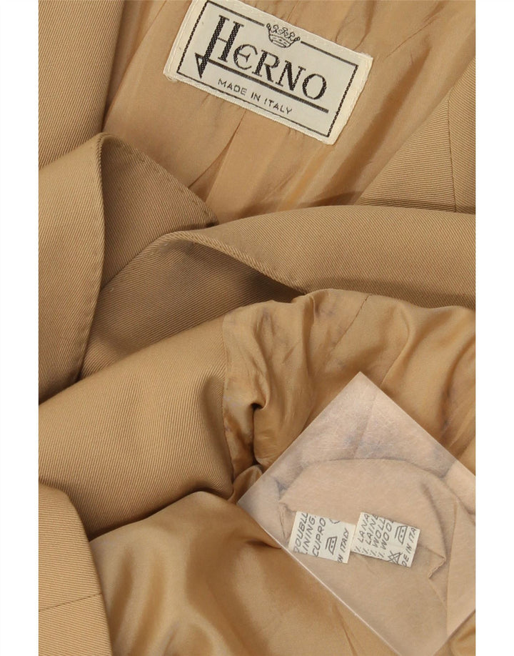 Jaqueta blazer feminina Herno com 2 botões IT 50 XL lã bege