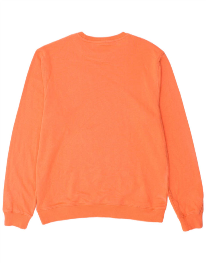 Blend Mens Moletom Jumper Médio Laranja Tie Dye Algodão
