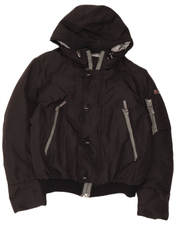 Jaqueta bomber masculina PEUTEREY acolchoada com capuz Reino Unido 40 grande poliamida preta