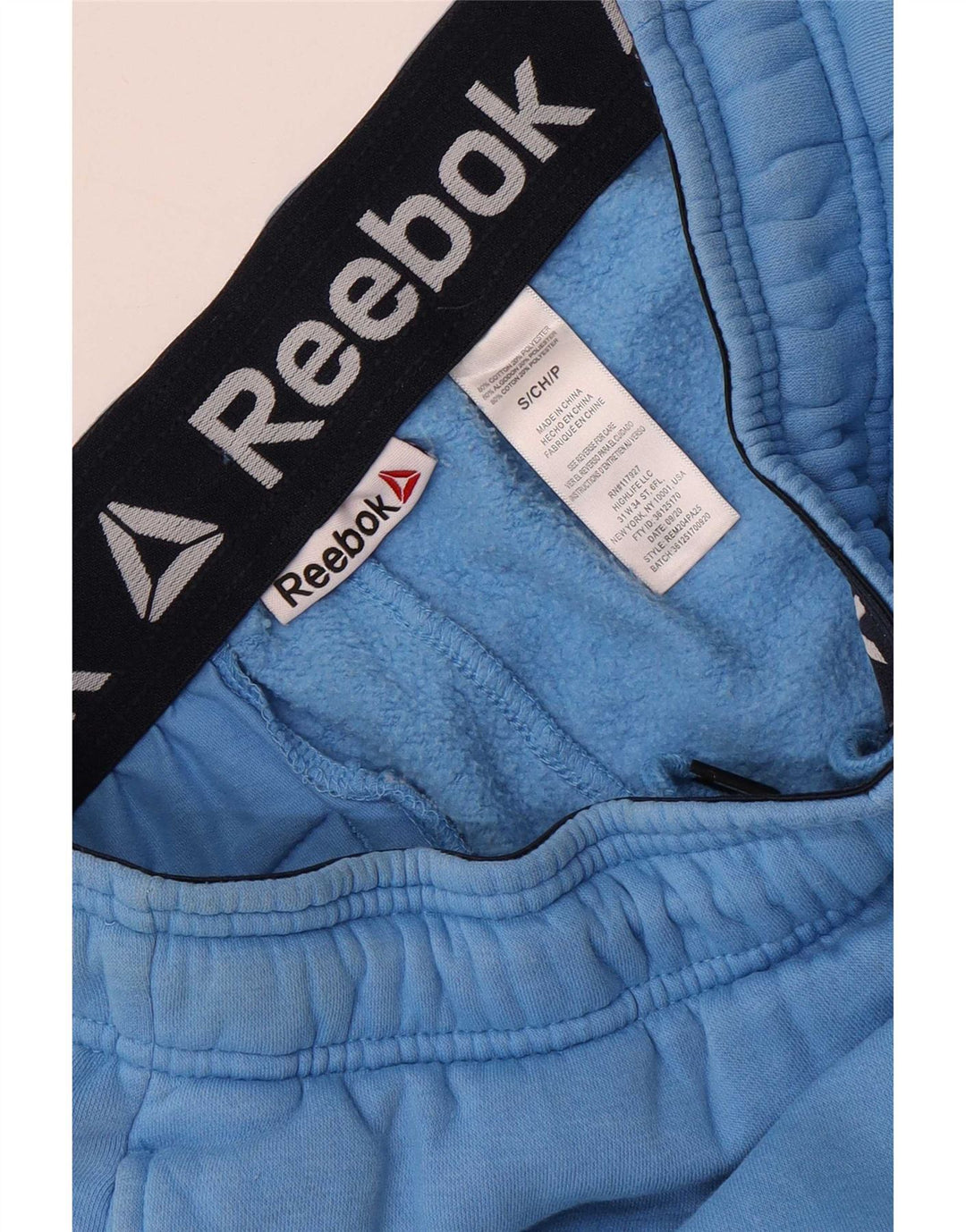 Reebok Mens Cargo Calças de treino Joggers Pequeno Azul Algodão