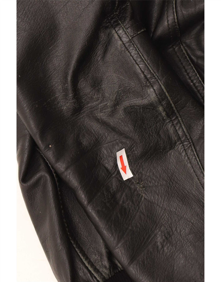 Jaqueta de couro masculina Kikc UK 38 média preta