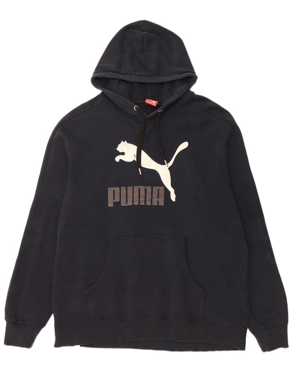 Puma masculino gráfico moletom com capuz 2XL algodão preto