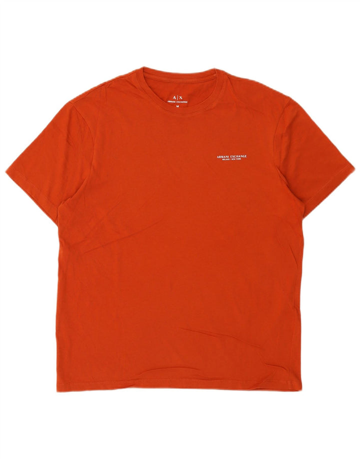 Camiseta masculina Armani Exchange Regular Fit Top Médio Algodão Laranja