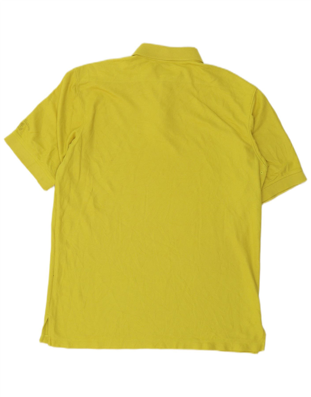 Camisa polo masculina Tommy Bahama de algodão amarelo médio