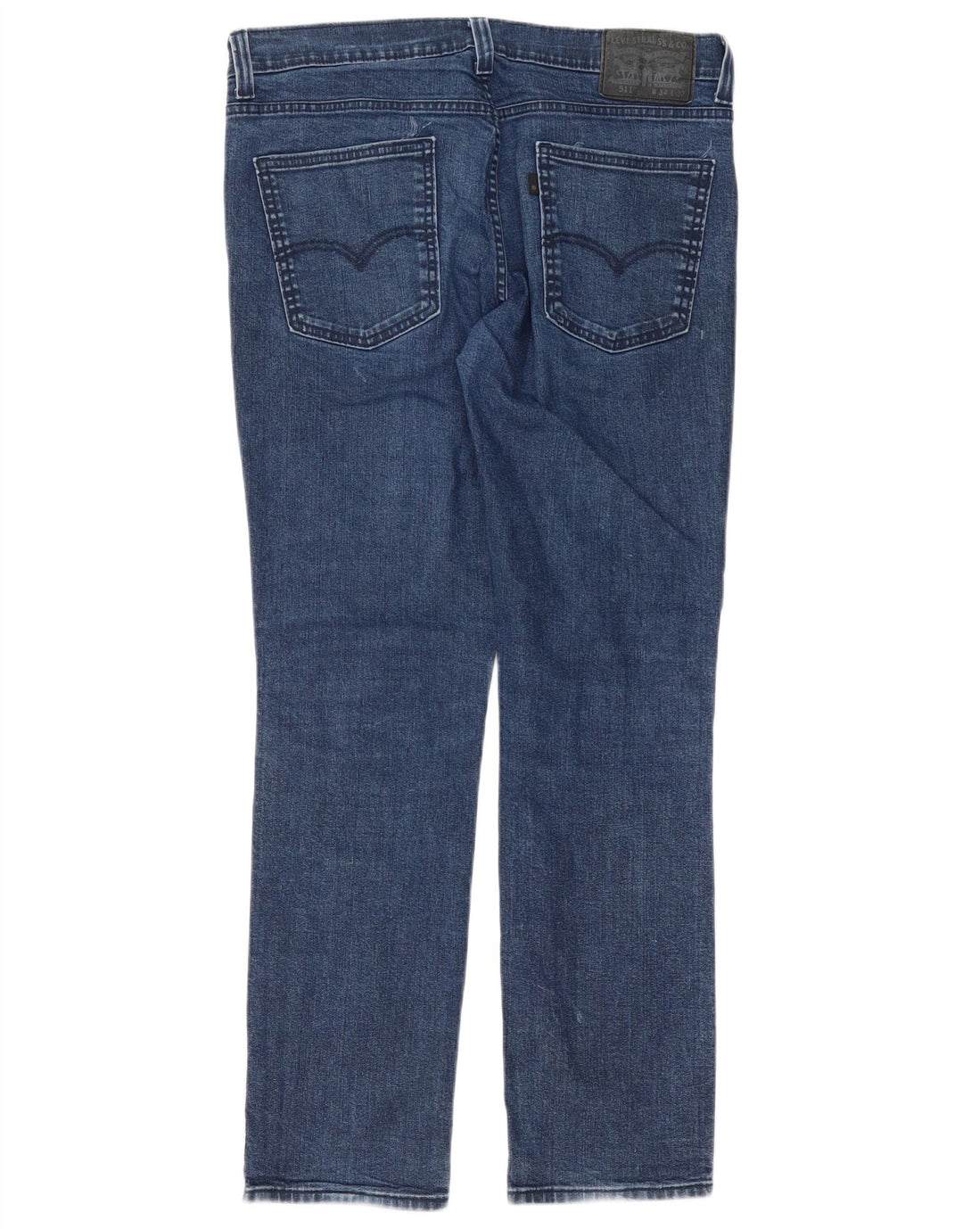 Levi's Masculino 511 Slim Jeans W34 L32 Azul Marinho Algodão