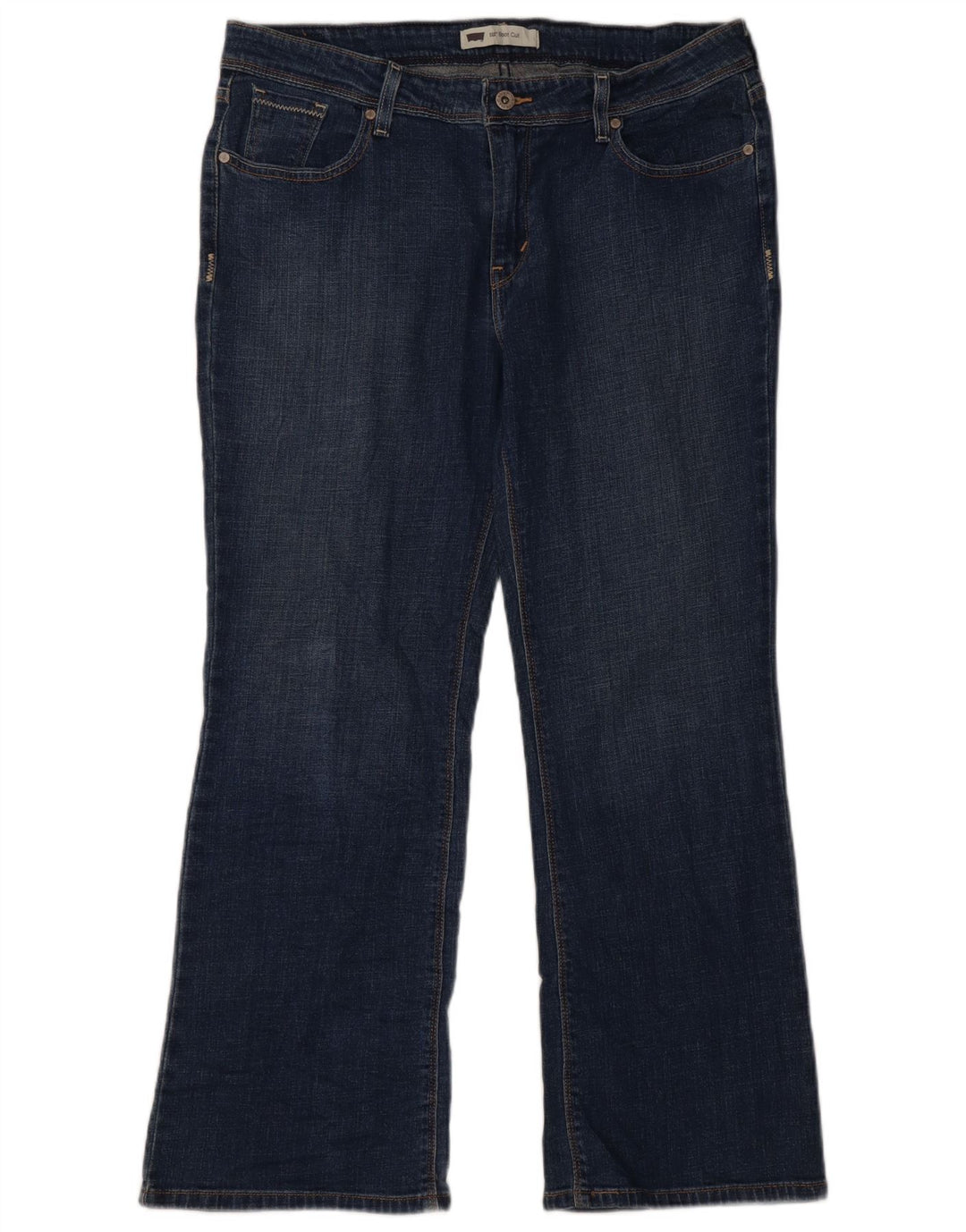 Calça jeans feminina Levi's 515 Bootcut US 16 2XL W38 L28 azul algodão
