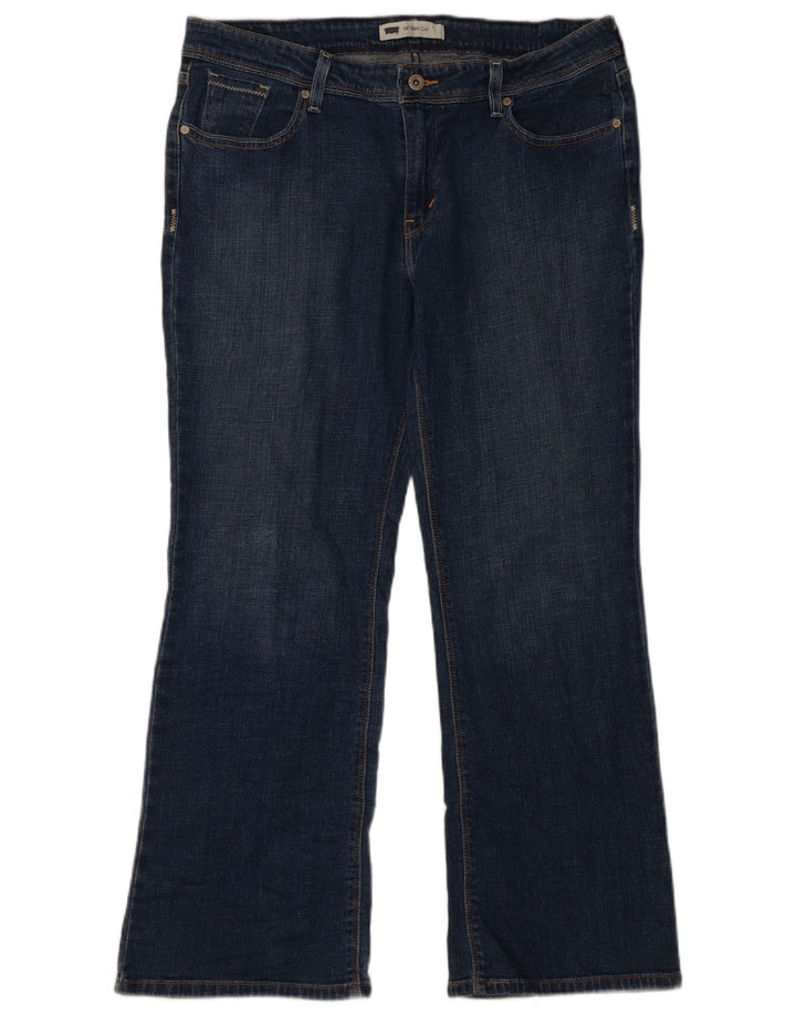Calça jeans feminina Levi's 515 Bootcut US 16 2XL W38 L28 azul algodão