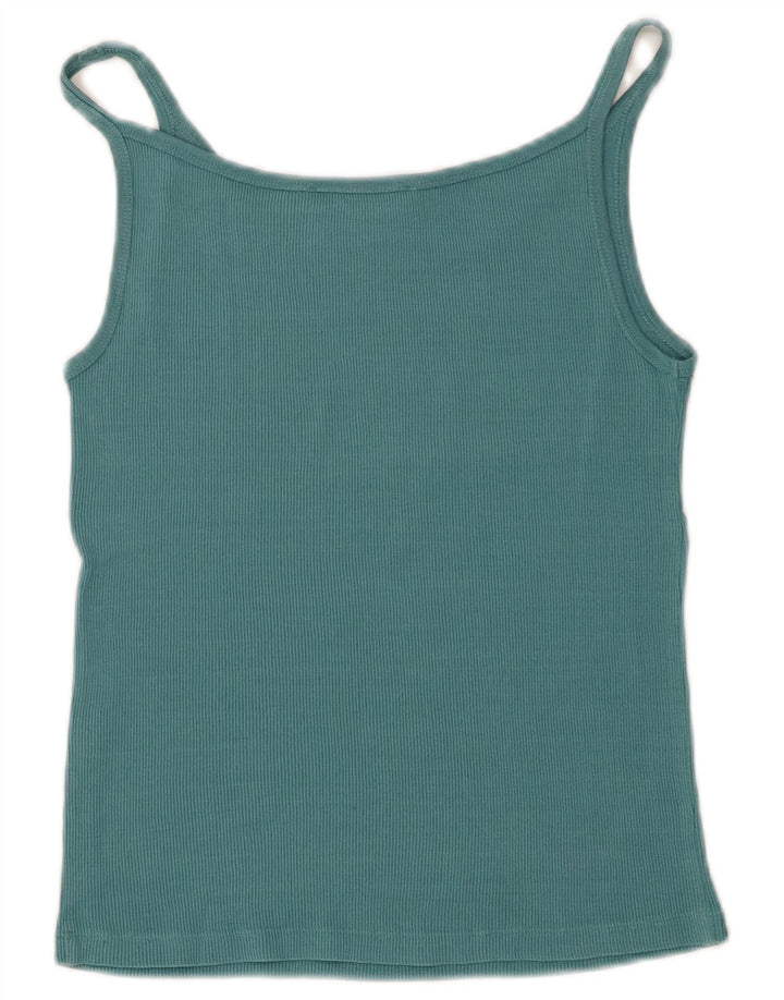 Max Mara Womens Weekend Crop Cami Top Reino Unido 14 Grande Azul