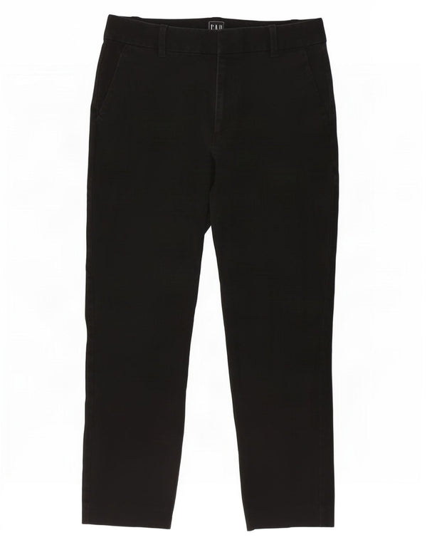 Calça feminina Gap cintura alta justa cortada US 6 médio W28 L24 preta