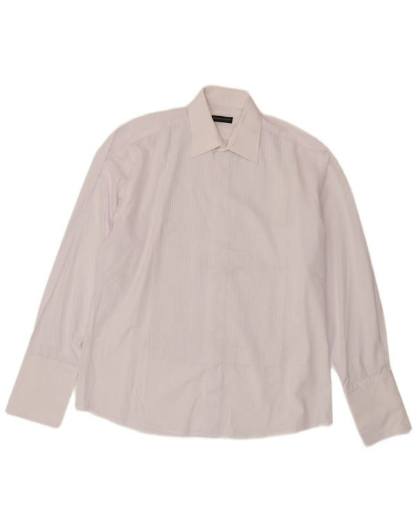 Camisa formal masculina Pierre Cardin tamanho 39 15 1/2 algodão branco médio