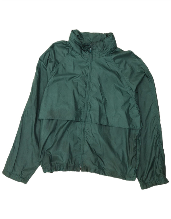 Jaqueta de chuva masculina Eddie Bauer Reino Unido 42 XL verde nylon