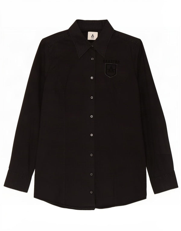 Camisa feminina Gaastra UK 16 grande algodão preto