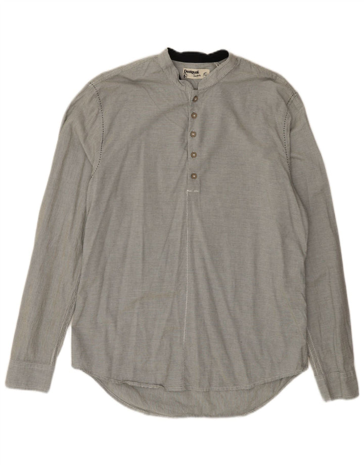 Camisa pulôver masculina Desigual Regular Fit XL cinza risca de giz algodão