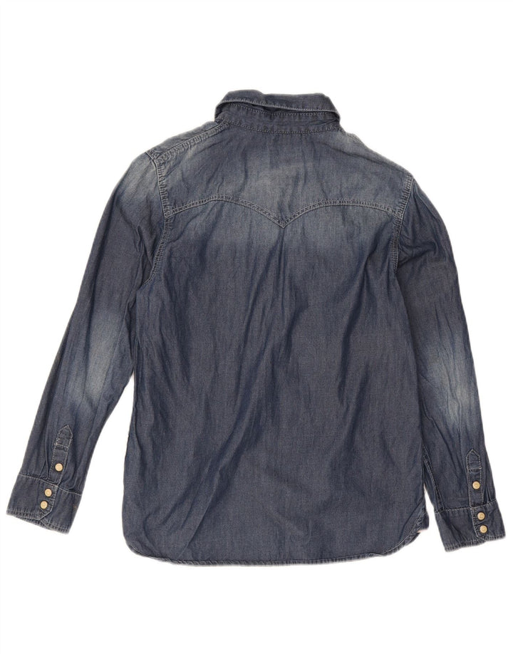 Camisa jeans Levi's Boys 11-12 anos azul marinho algodão
