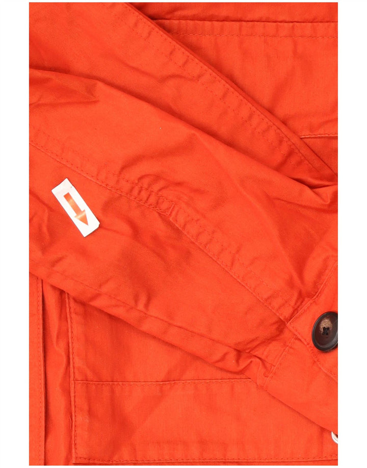 Jaqueta bomber com capuz feminino Massimo Dutti UK 18 XL laranja poliéster