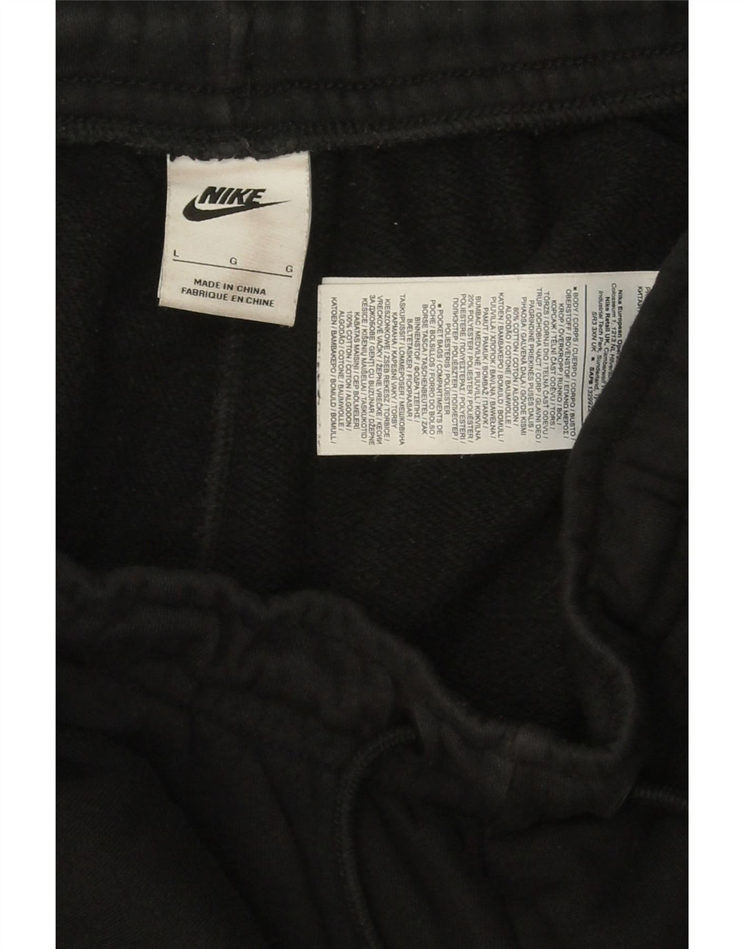Nike masculino colheita calças de treino joggers grande algodão preto