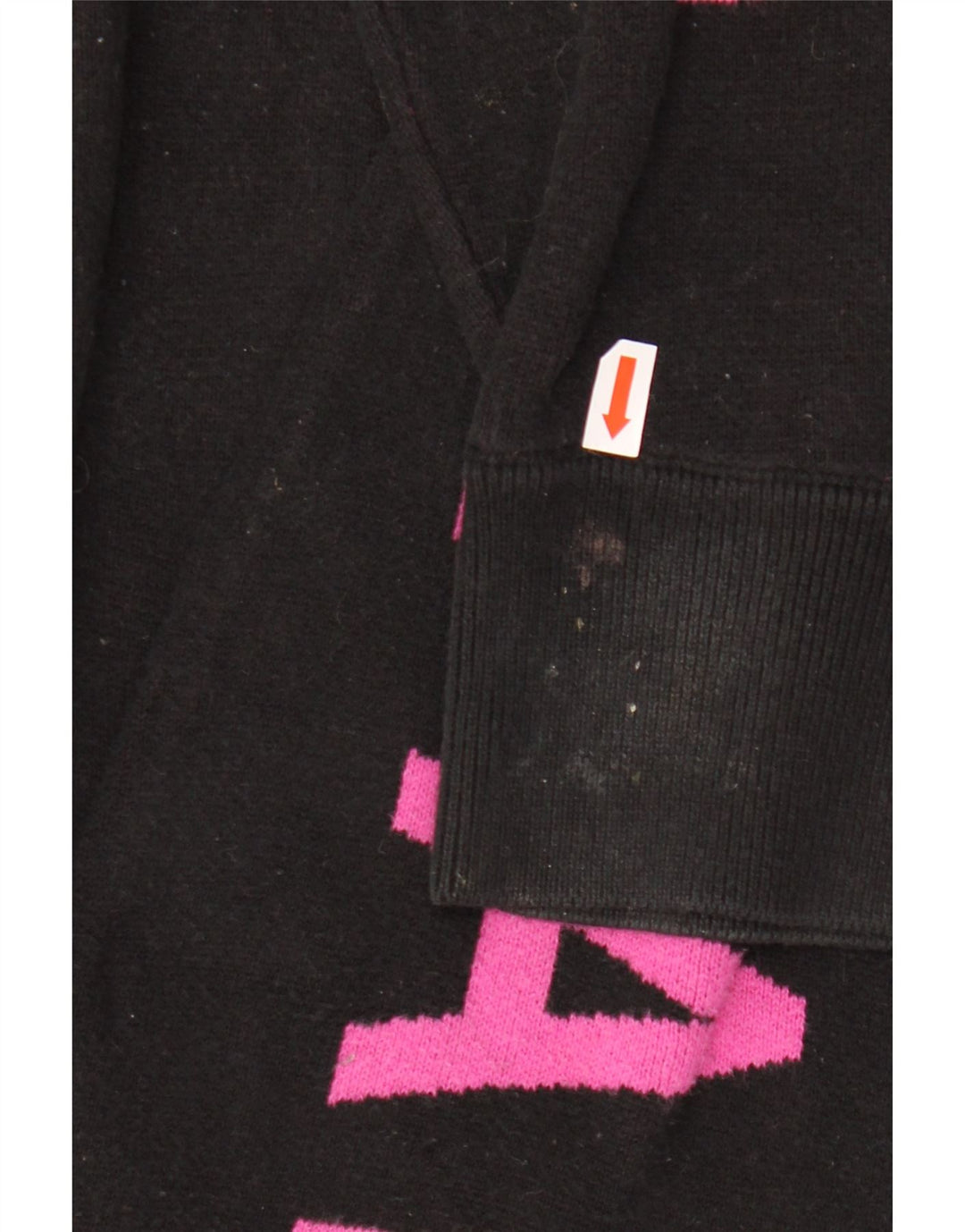 CALVIN KLEIN JEANS Suéter feminino cropped UK 14 médio preto