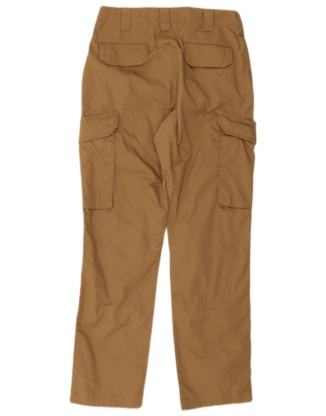 Calças cargo retas masculinas vintage W30 L30 poliéster bege