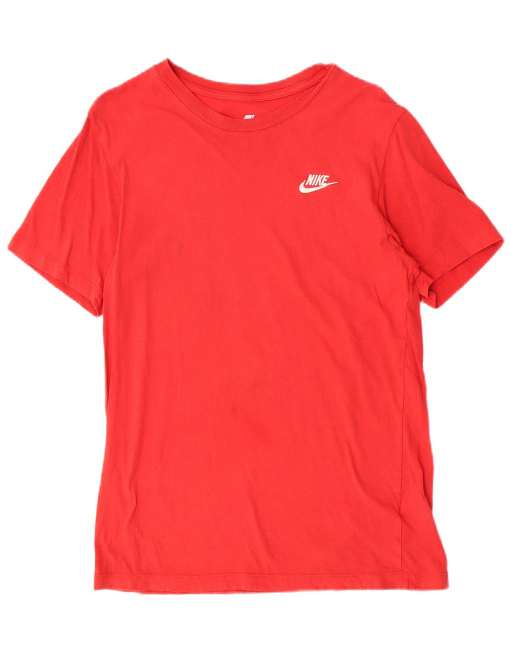 Camiseta masculina Nike Top pequeno algodão vermelho