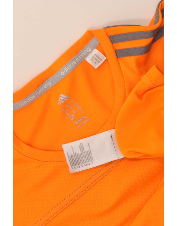 Adidas Mens Climalite Camiseta Top Médio Laranja Poliéster