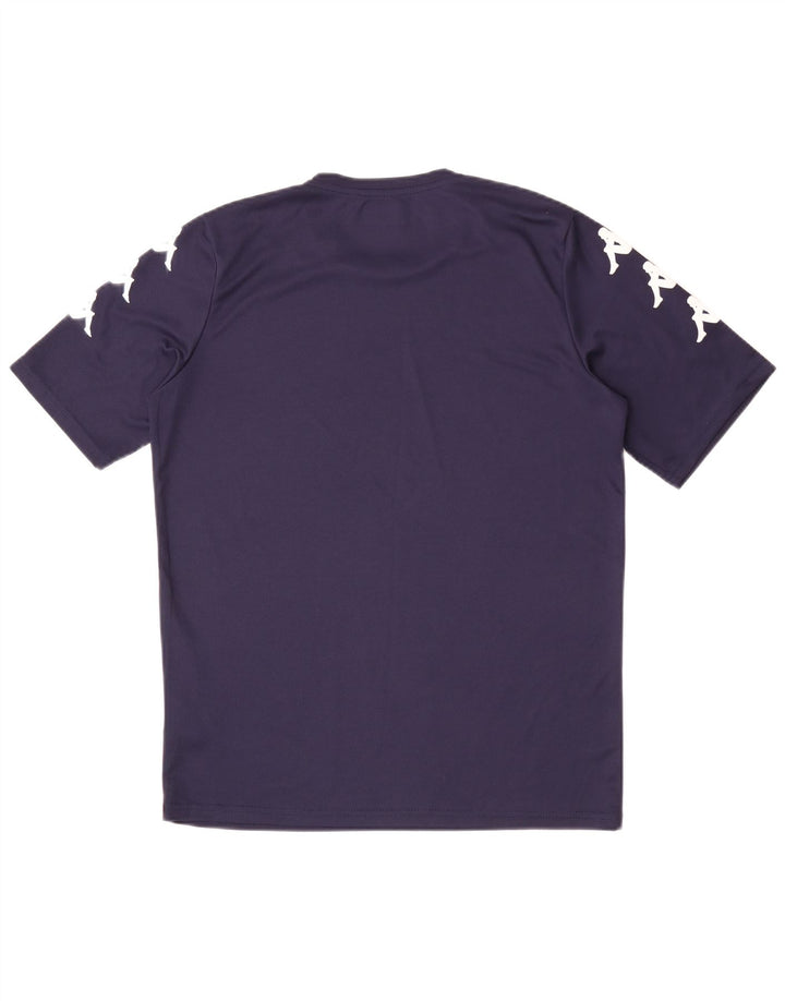 Camiseta gráfica masculina Kappa Top médio azul marinho poliéster