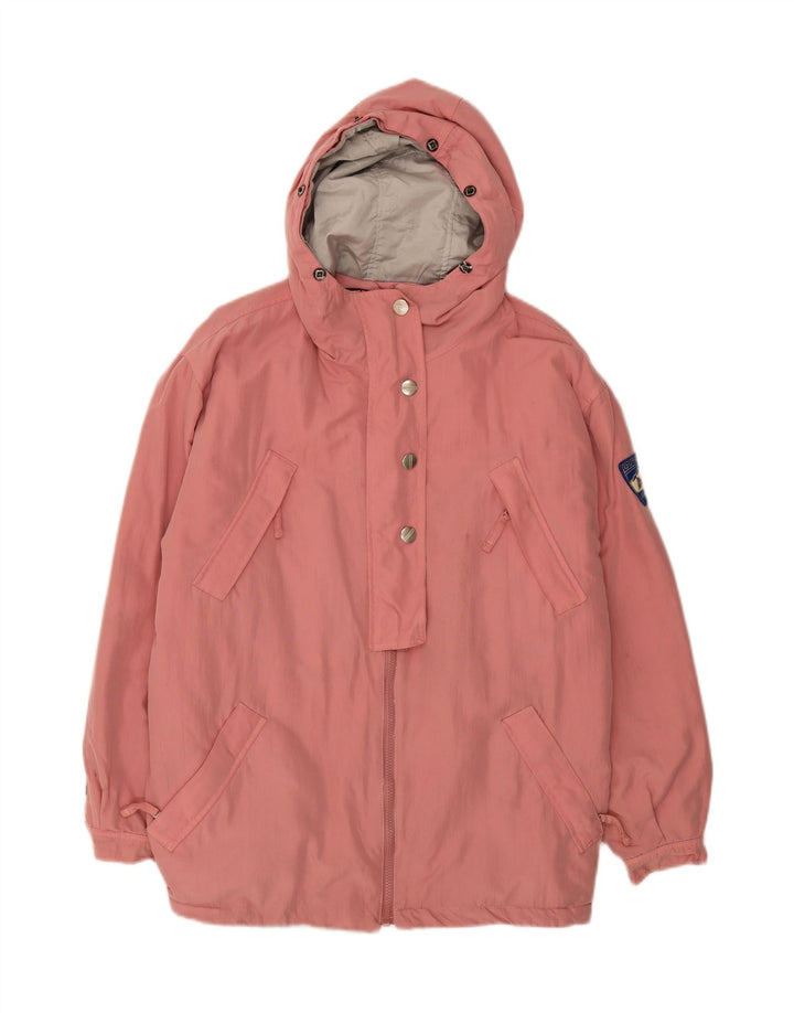 OUTRAGE Womens Hooded Windbreaker Coat UK 18 XL Pink Vintage Outrage and Second-Hand Outrage from Messina Hembry 