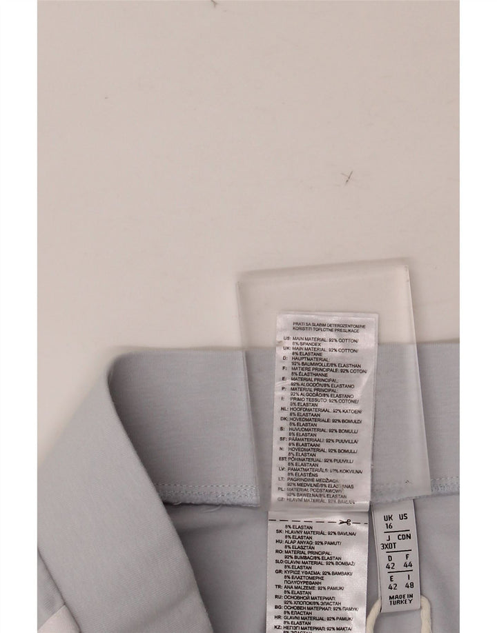 Leggings ADIDAS Femininas UK 16 Grande Algodão Azul