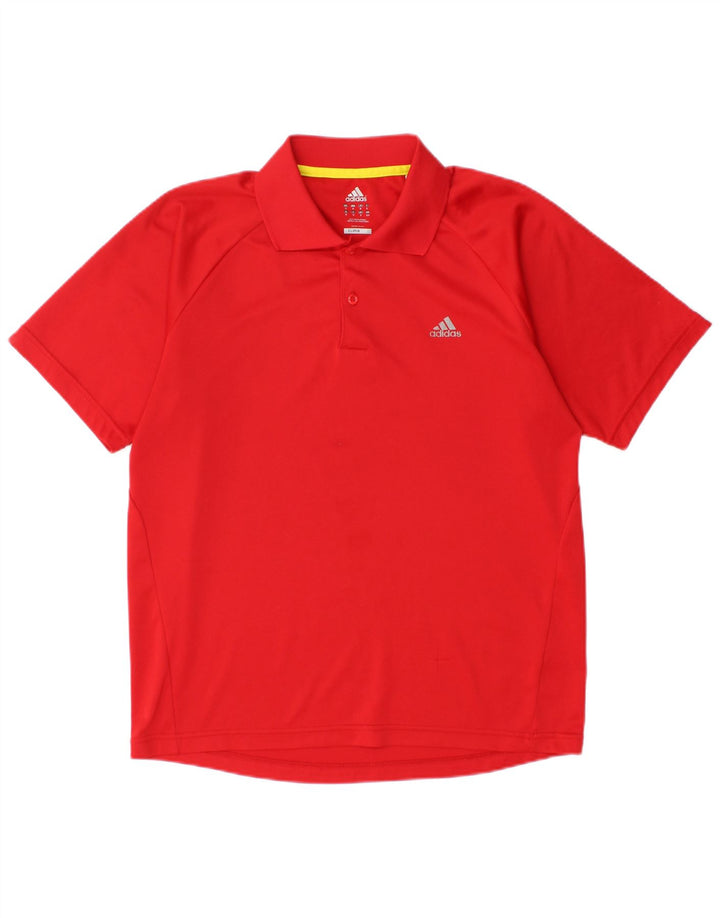 Camisa Polo Adidas Masculina Climalite Média Vermelha