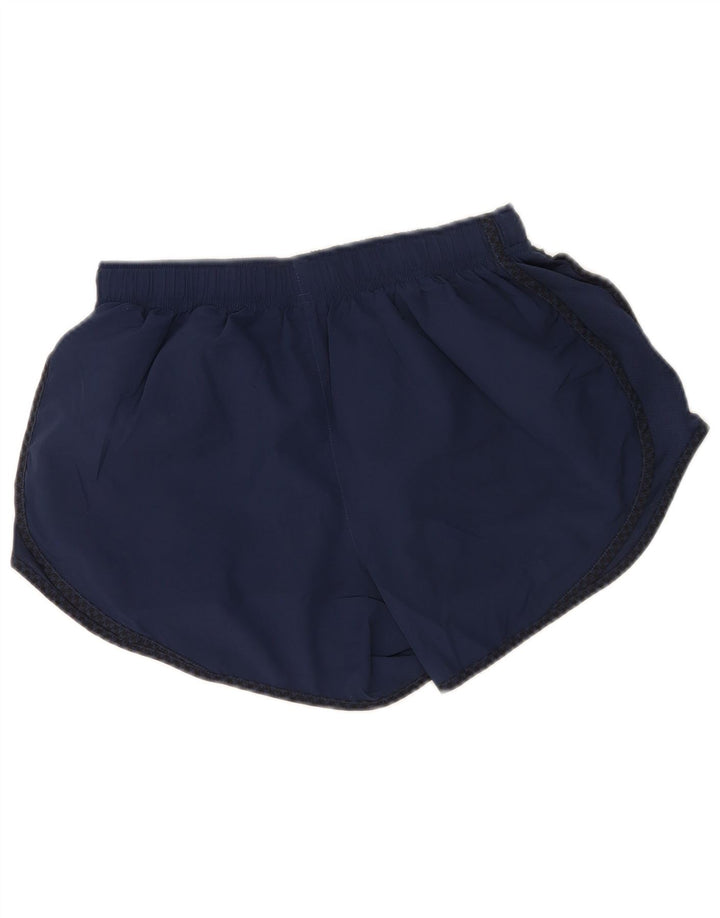 Shorts esportivos femininos Nike Dri Fit UK 12 poliéster azul marinho médio