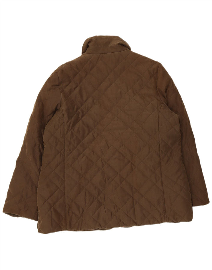 Jaqueta acolchoada feminina Marks & Spencer UK 20 2XL poliéster cáqui