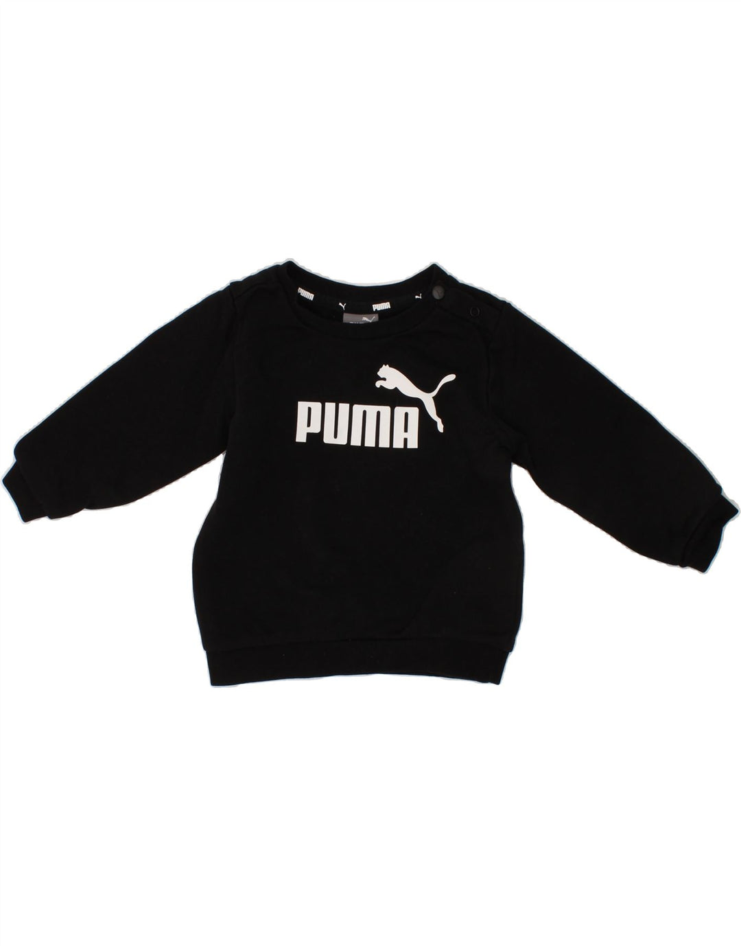 PUMA Baby Boys Graphic Sweatshirt Jumper 6-9 Months Black Cotton Vintage Puma and Second-Hand Puma from Messina Hembry 