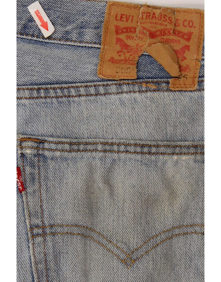 Jeans Levi's Masculino 505 Reto Rasgado W34 L28 Azul Algodão