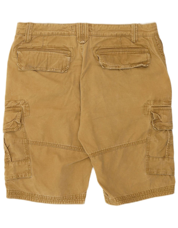 Shorts cargo masculino Fat Face W36 grande algodão bege