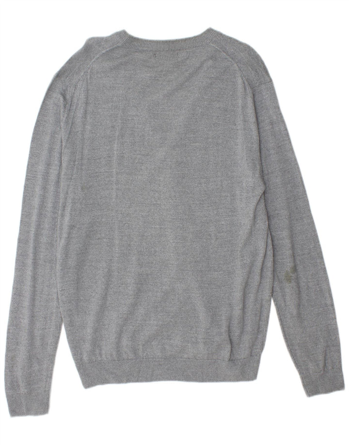 Suéter cardigã masculino Zara XL cinza