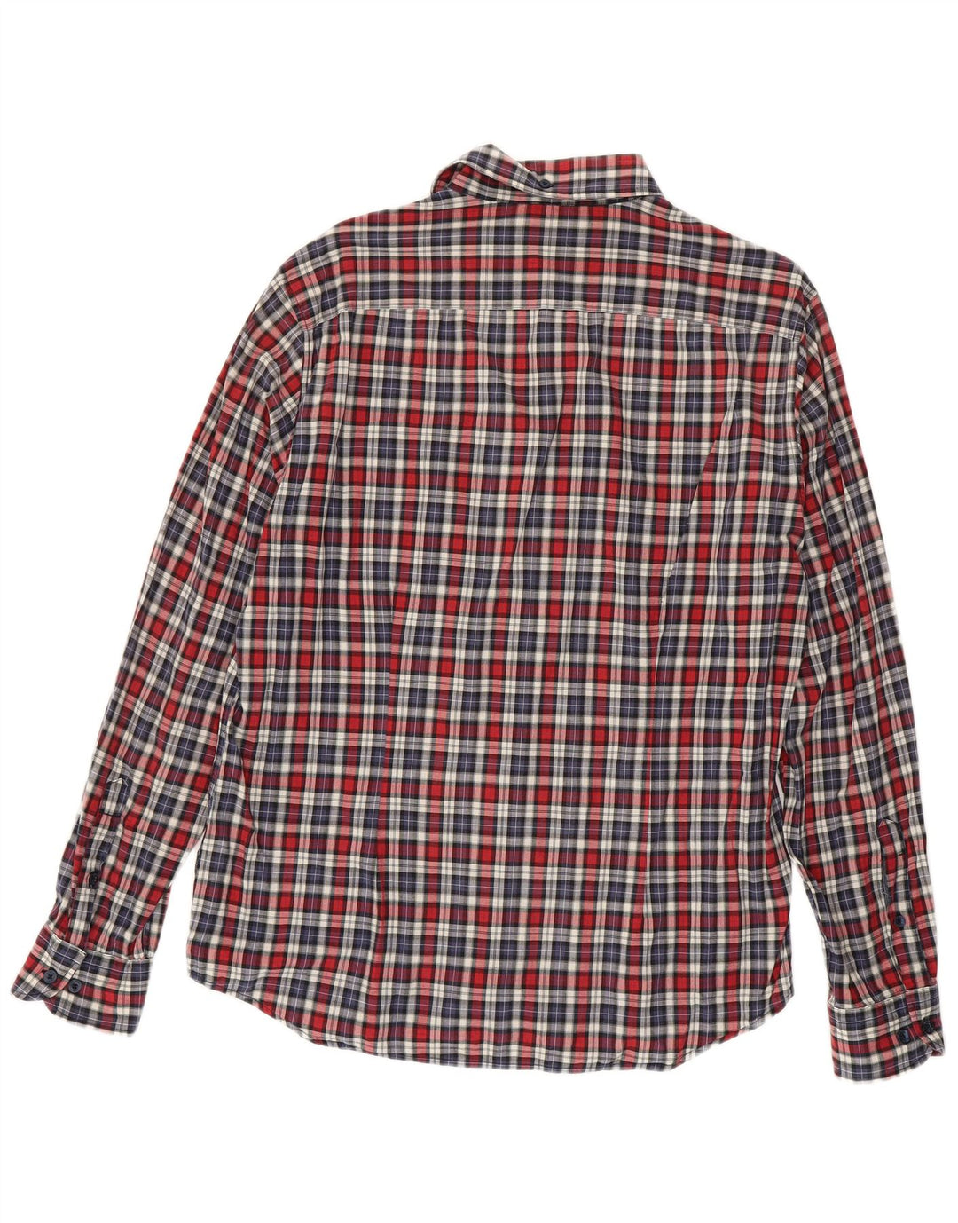 Camisa masculina Gas XL algodão xadrez vermelho