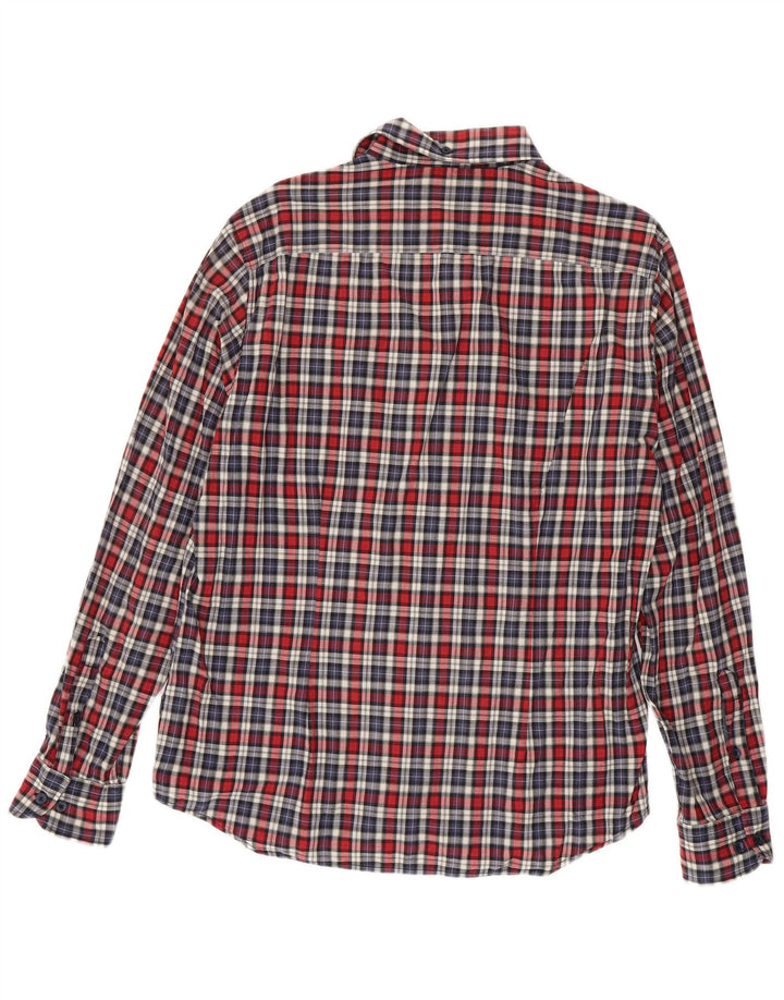 Camisa masculina Gas XL algodão xadrez vermelho
