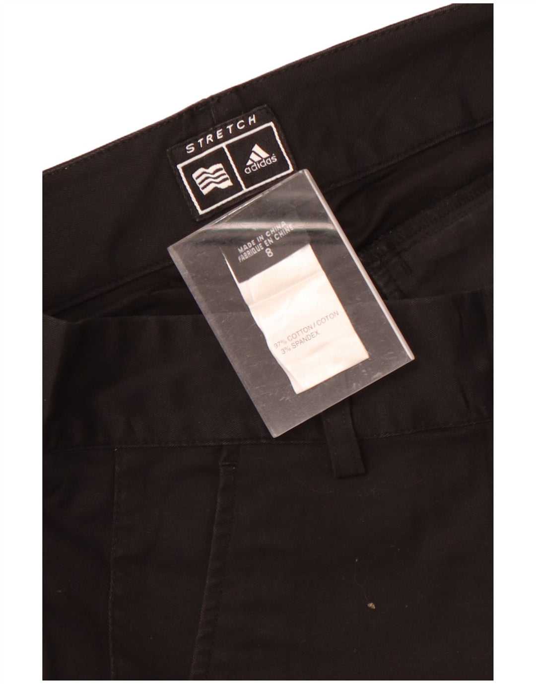 Bermuda feminina Adidas US 8 médio W32 algodão preto