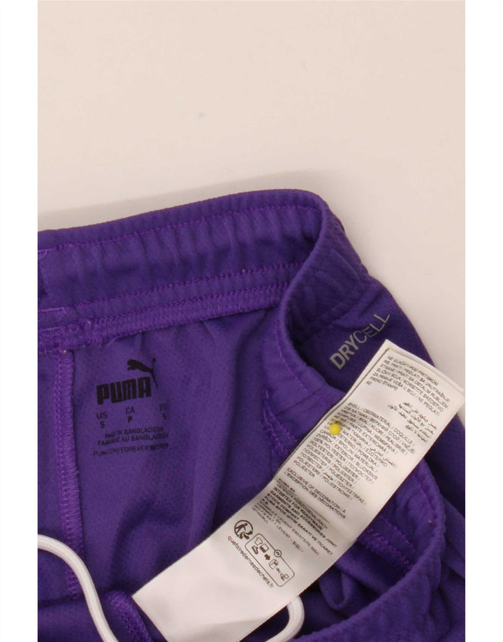 Shorts esportivos masculinos Puma pequeno roxo poliéster